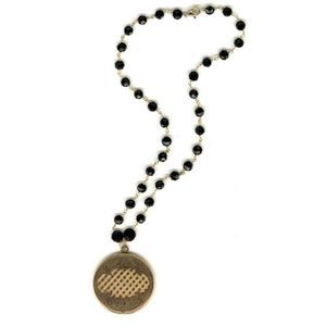 Jill Alberts 14K Gold and Onyx Vintage Locket